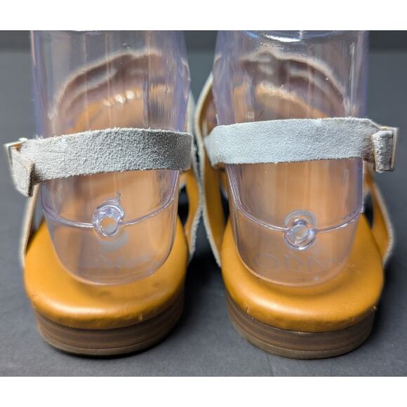 Franco Sarto Gretchen Strappy Sandals WOMENS SIZE 7 Gray Suede Slingback Flats - Picture 4 of 8